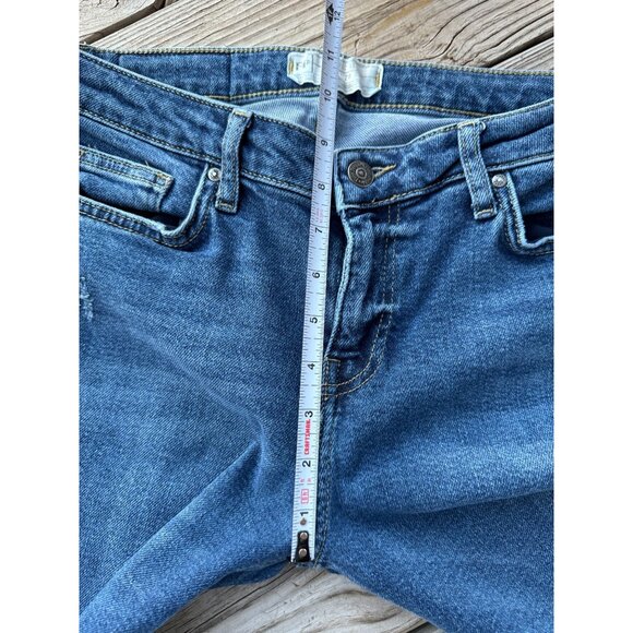 Free People Jeans Women’s‎ Size 28 Blue Wide Leg Bell Bottom Retro Western pb1 - Picture 5 of 9